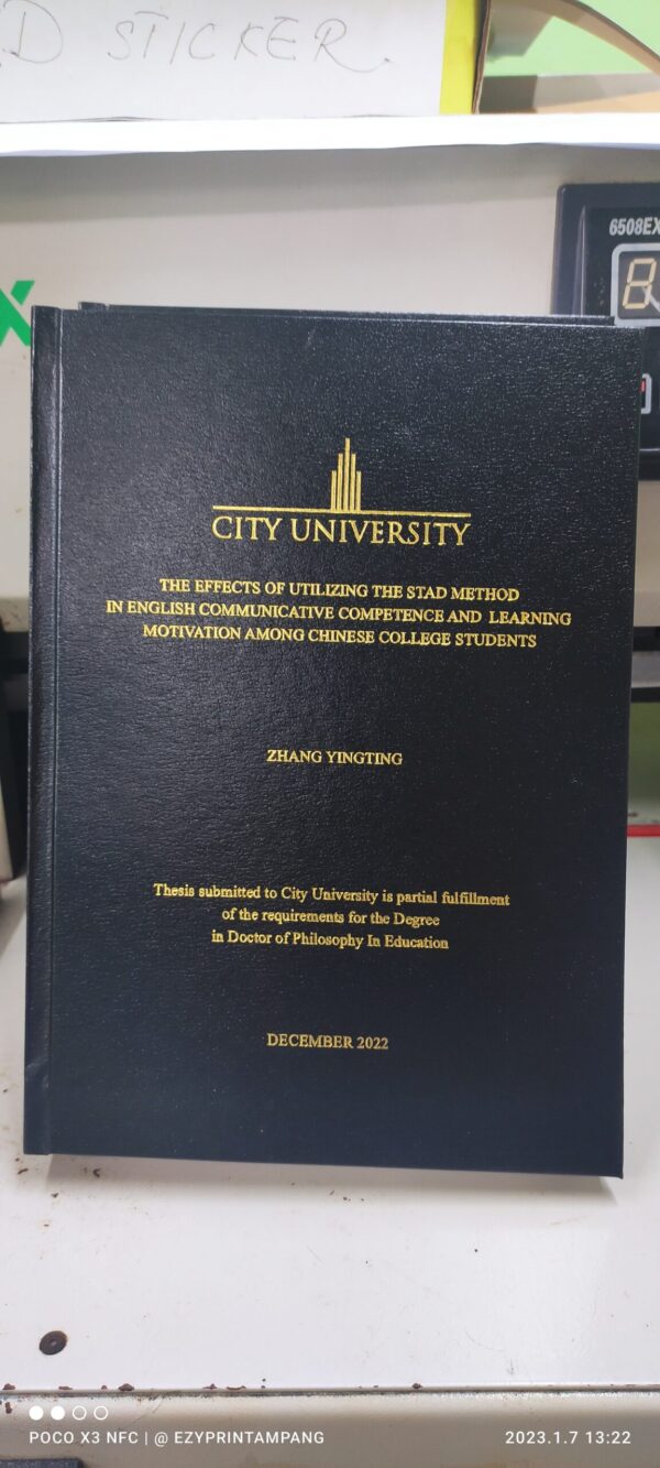 Thesis hardcover binding