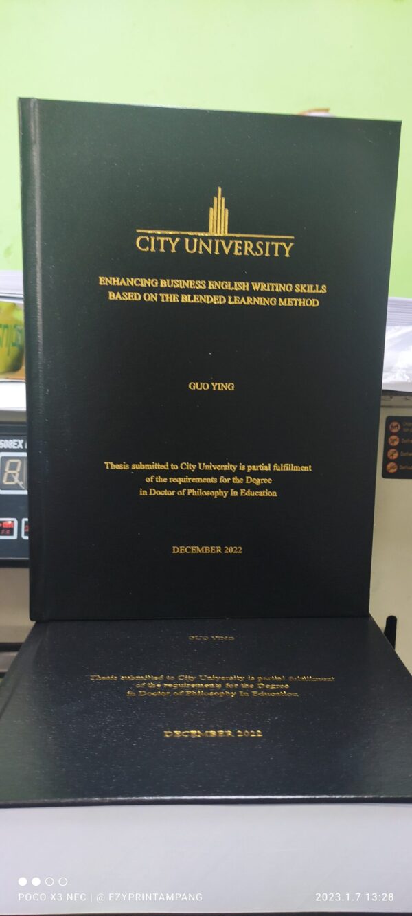 Thesis hardcover binding